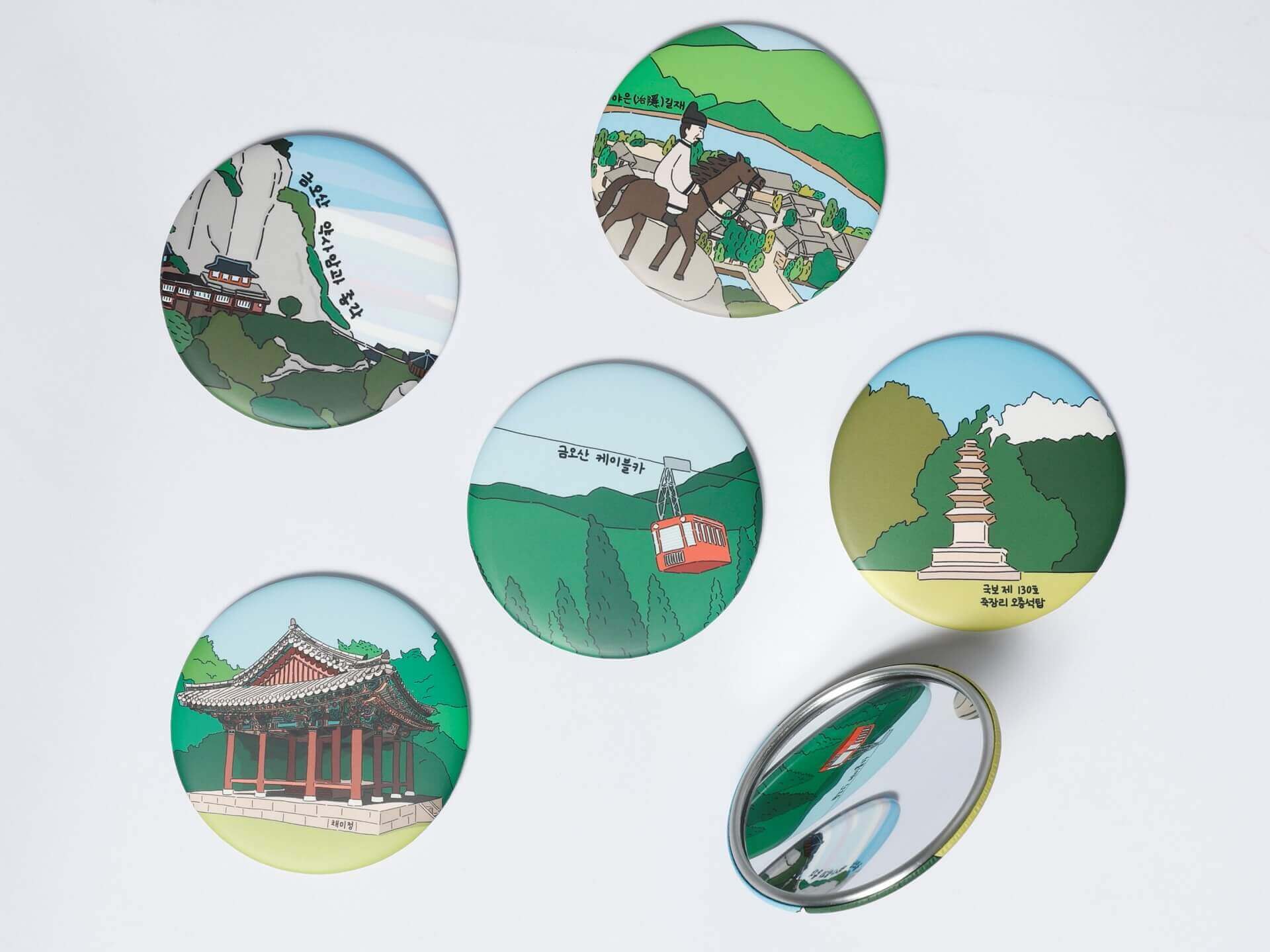 城市紀念手鏡組-圖片