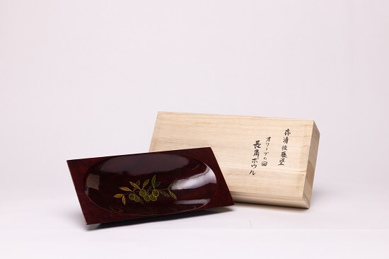 漆器-存清後藤塗橄欖圖長角盆